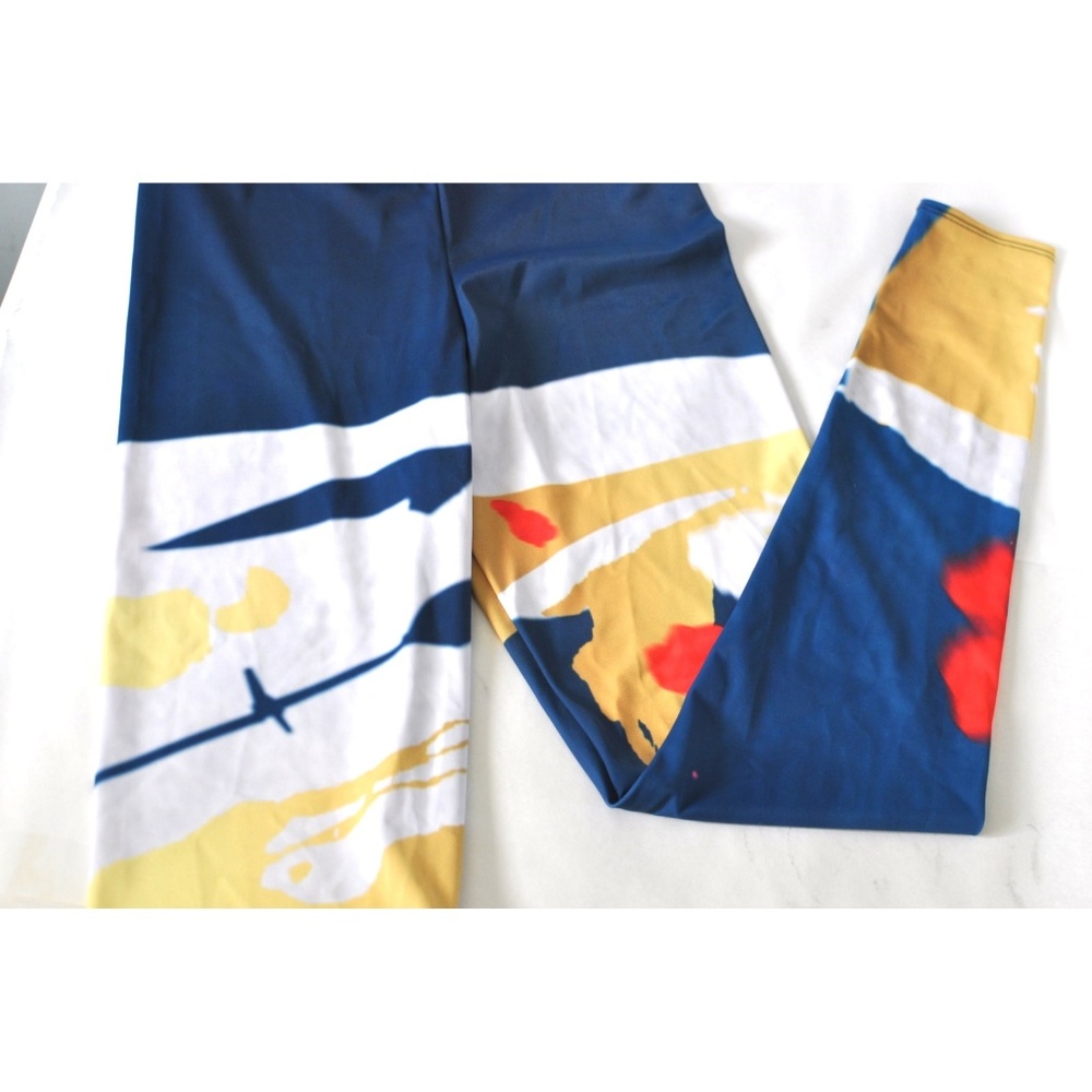 Wild Leggings Abstract Print Yoga Running tights - Picture 3 of 5